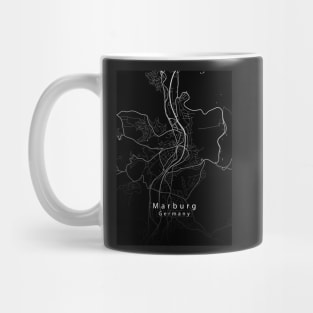 Marburg Germany City Map dark Mug